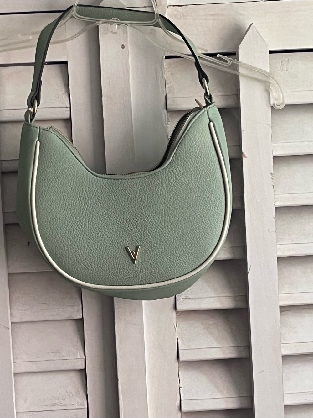 Vanessa Williams Crescent Shoulder Bag in Mint or Sage Green